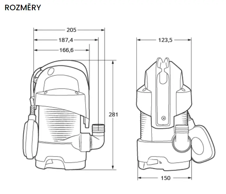 DW 400 - rozměry
