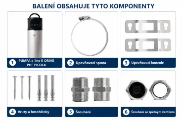 PUMPA e-line E-DRIVE PHF PICOLA 2, automatická posilovací vodárna s frekvenčním měničem