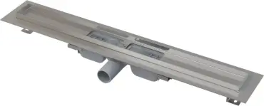 Alca Sprchový žlab Low, 115 cm, s okrajem pro perforovaný rošt, nerez