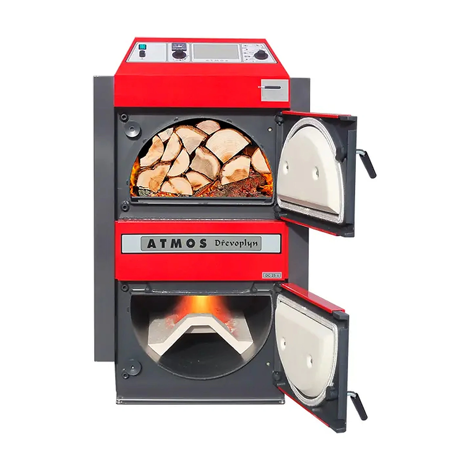 Atmos DC 30 SX, Zplynovací kotel na dřevo, 30 kW, panty vpravo