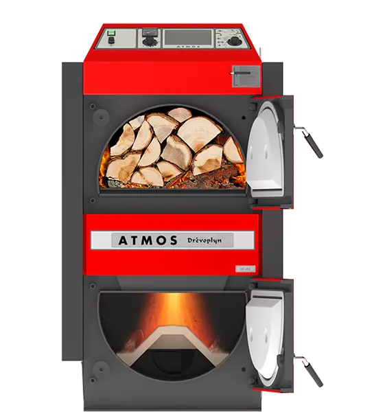 Atmos DC 18 S, Zplynovací kotel, 20 kW, dřevo, panty vpravo