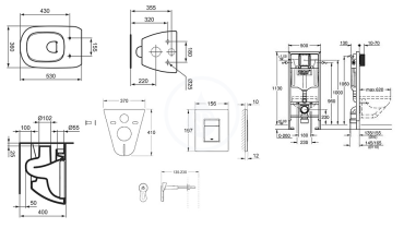 Sada pro závěsné WC + klozet a sedátko softclose Ideal Standard Tesi