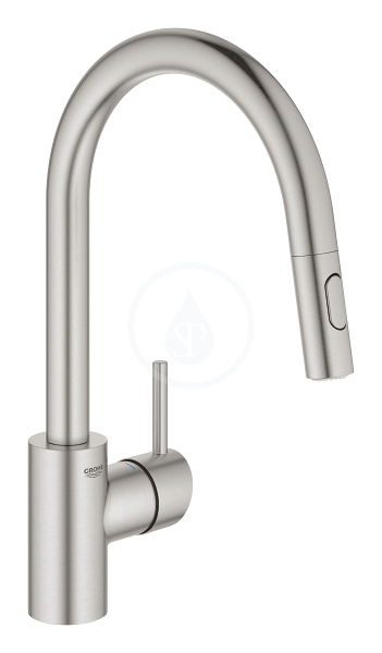 Dřezová baterie s výsuvnou sprškou, supersteel