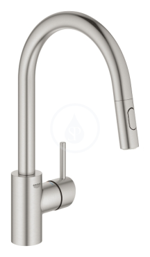 Dřezová baterie s výsuvnou sprškou, supersteel