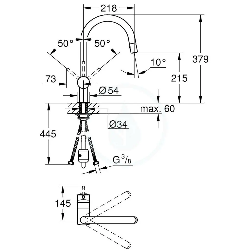 Dřezová baterie s výsuvnou sprškou, kartáčovaný Hard Graphite