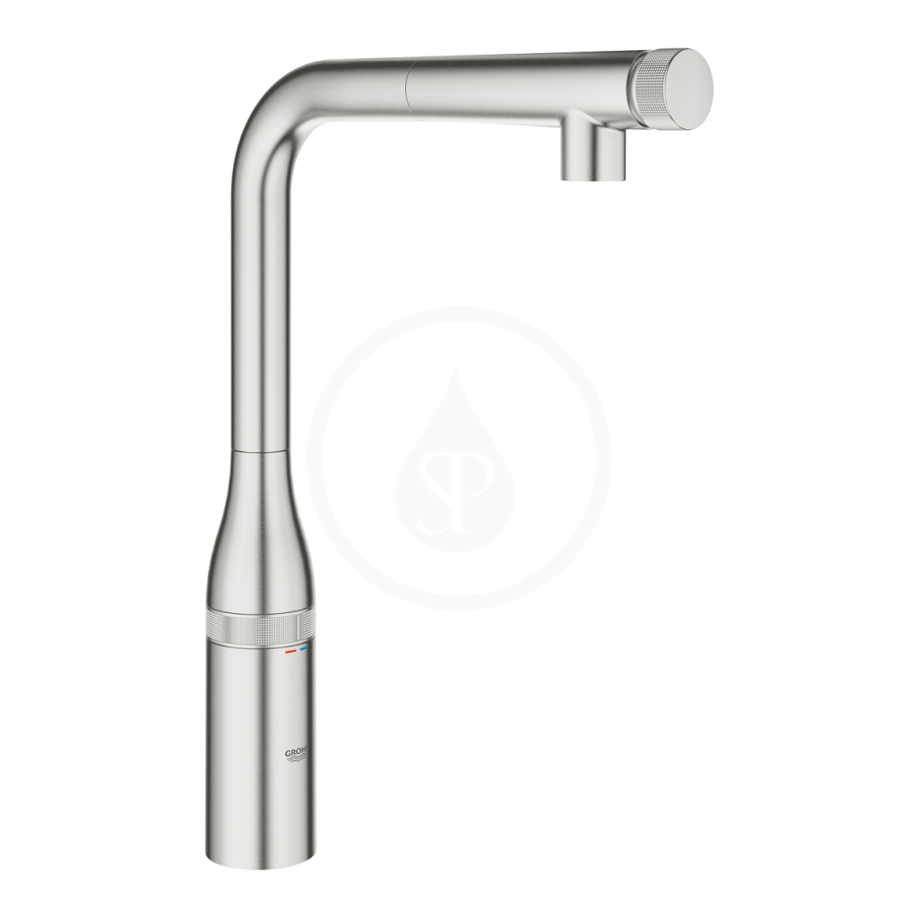 Dřezová baterie s výsuvnou koncovkou, SmartControl, supersteel