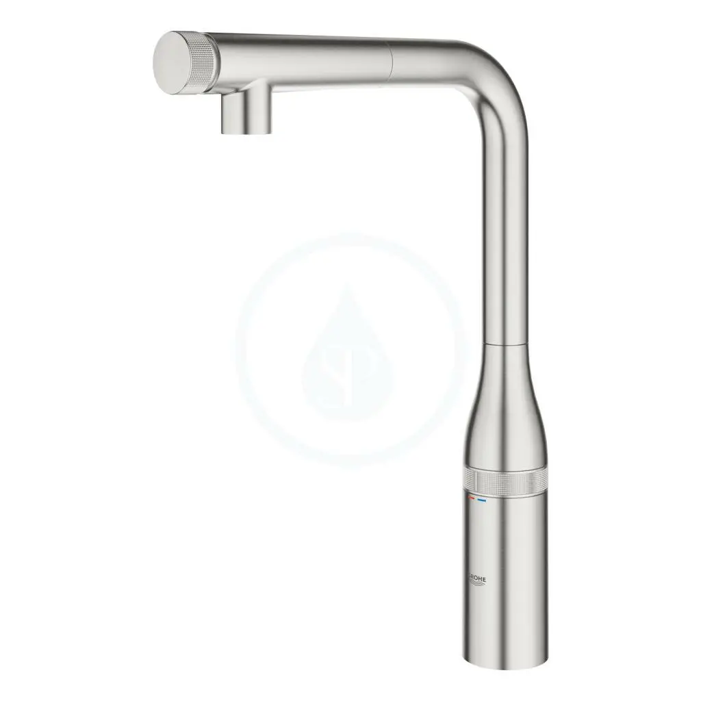Dřezová baterie s výsuvnou koncovkou, SmartControl, supersteel