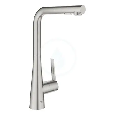 Dřezová baterie s výsuvnou sprškou, supersteel