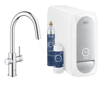 Dřezová baterie Connected, s chladícím zařízením a filtrací, chrom