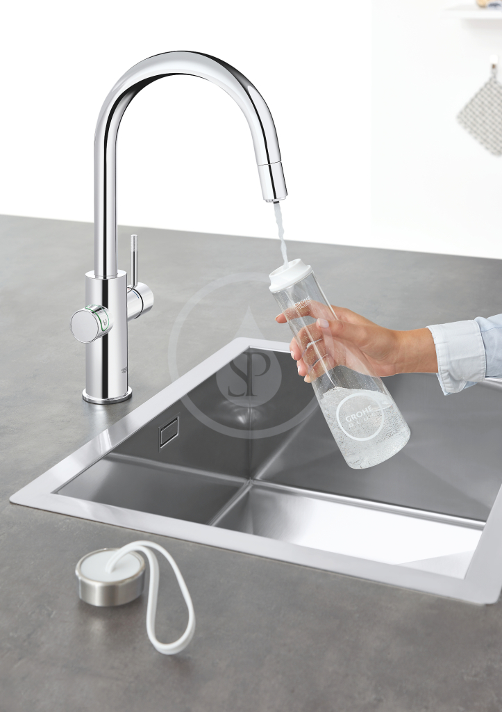 Dřezová baterie Connected, s chladícím zařízením a filtrací, chrom