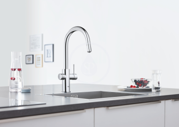 Dřezová baterie Connected, s chladícím zařízením a filtrací, chrom