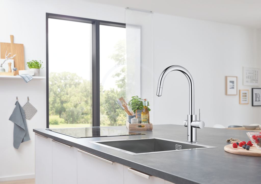 Dřezová baterie Connected, s chladícím zařízením a filtrací, chrom