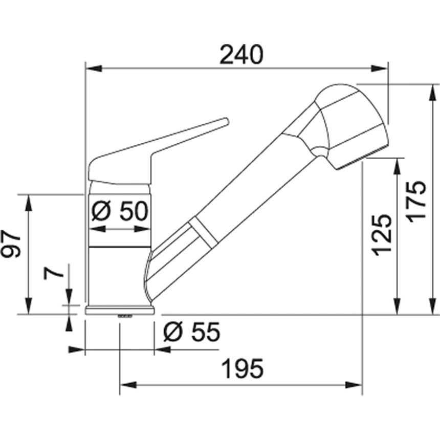 Páková dřezová baterie FC 9547.071, onyx