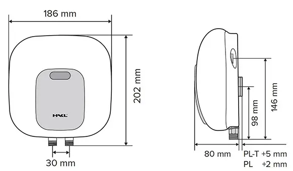 HAKL PL-T 5,5 kW, ohřívač vody, průtokový, tlakový