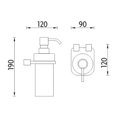 Nimco - BORMO - Dávkovač tekutého mýdla, pumpička plast - BR X3-31W-26