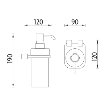 Nimco - BORMO - Dávkovač tekutého mýdla, pumpička plast - BR X3-31W-26