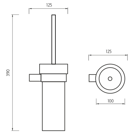 Nimco - BORMO - Toaletní WC kartáč - BR 11094K-26