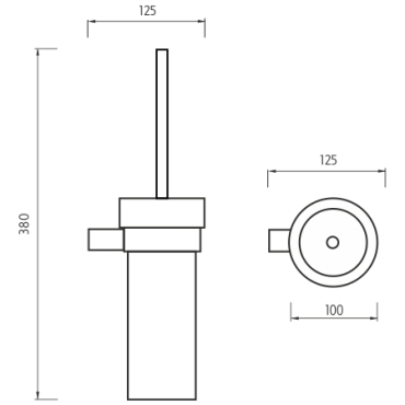 Nimco - BORMO - Toaletní WC kartáč - BR 11094W-26