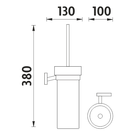 Nimco - KEIRA - Toaletní WC kartáč - KE 22094W-26