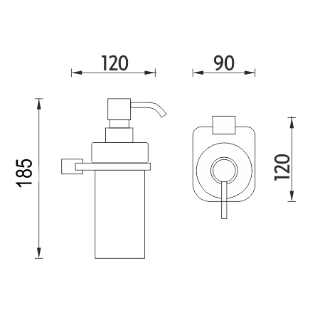 Nimco - KIBO - Dávkovač tekutého mýdla, pumpička plast - Ki X3-31W-26