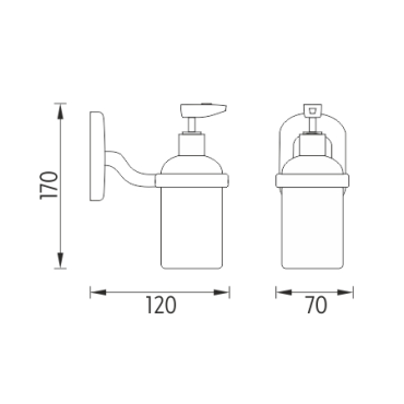 Nimco - LOTUS - Dávkovač tekutého mýdla, pumpička plast - LO 5031C-P-26