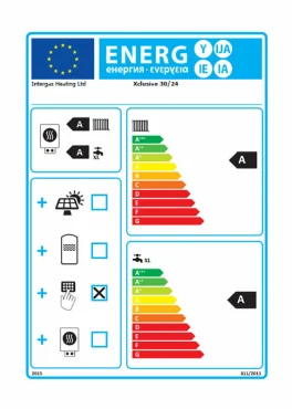 Intergas Xclusive Kombi XCL 30/24, Kondenzační plynový kotel, s průtokovým ohřevem TUV, 046004