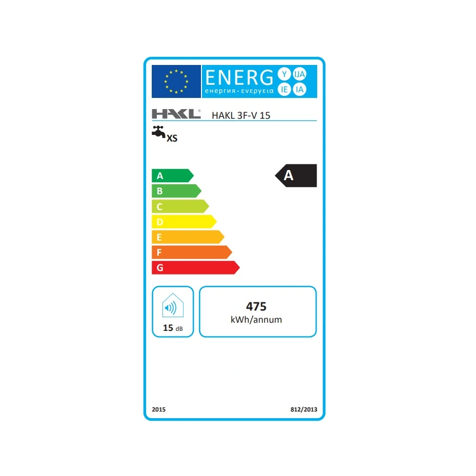 Hakl 3F-V 5-15kW, elektrický průtokový ohřívač vody, tlakový, 15 kW, 3 x 230V, 3x25A
