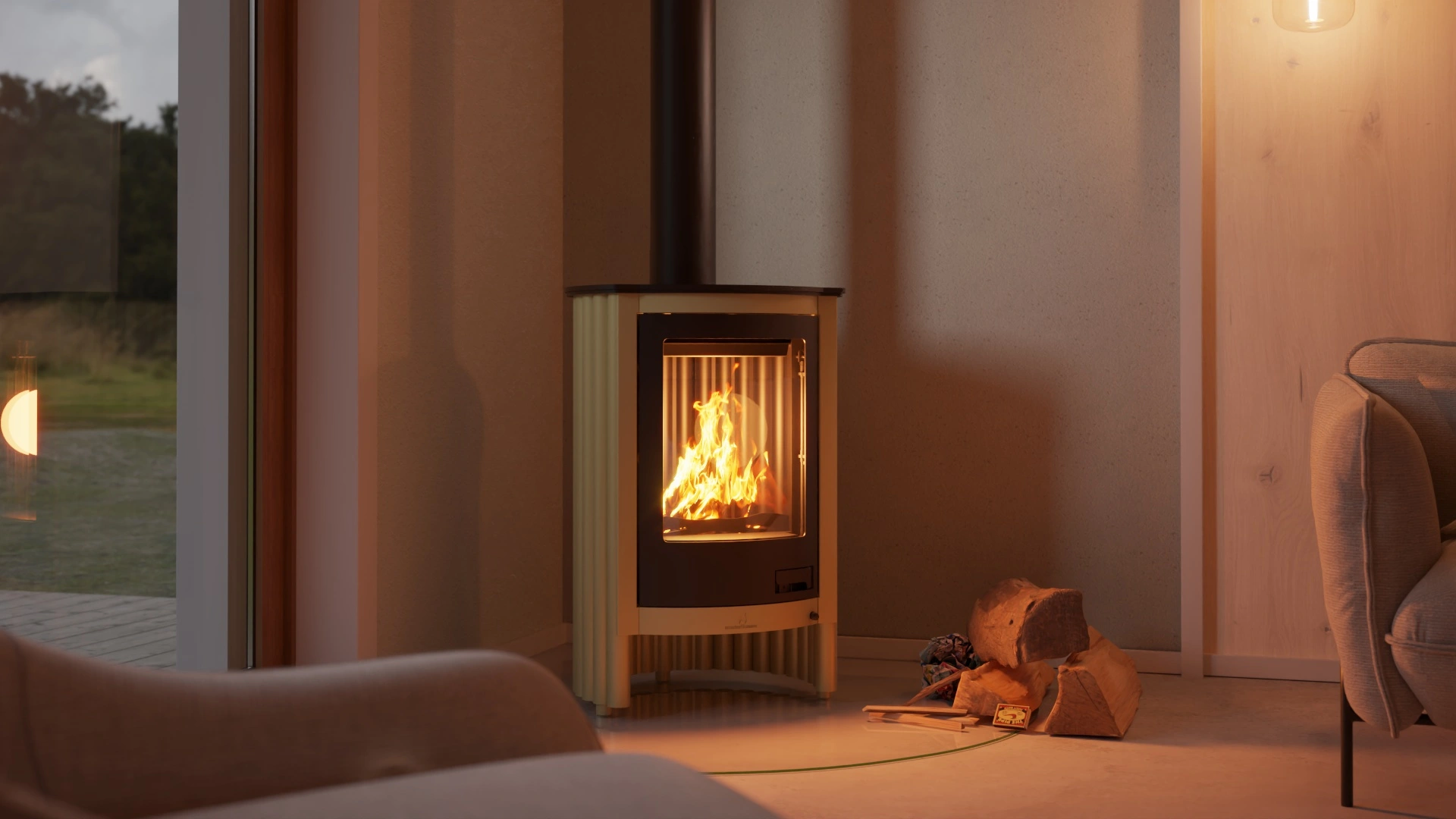 Krbová kamna MASTERFLAMME ® Piccolo I, olivová