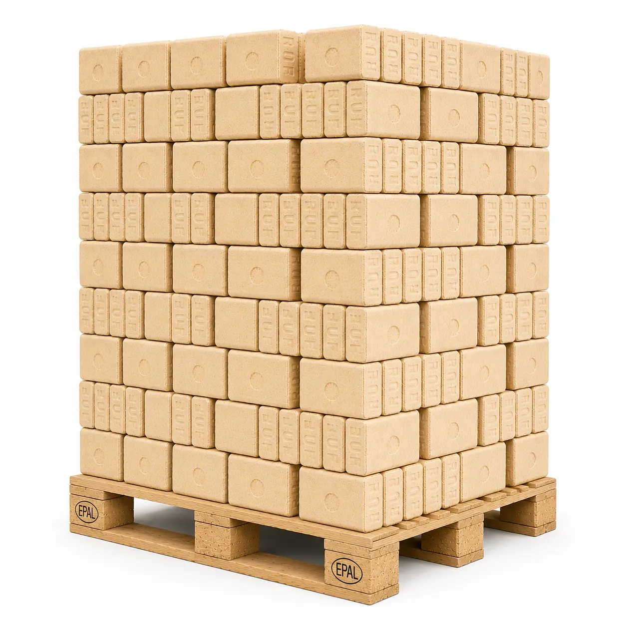Dřevěné RUF brikety, Modřín/Smrk, 1000kg