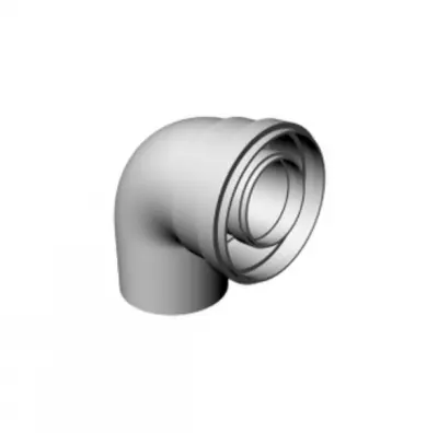 RIC koleno 80/125/90° PP-AL