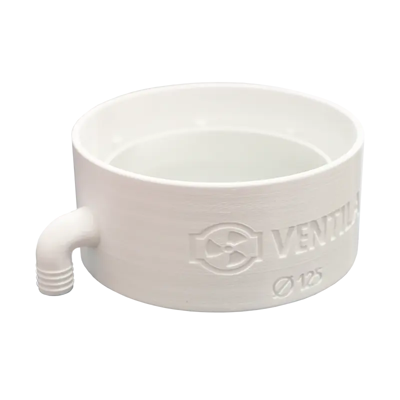 Odvaděč kondenzátu 125mm pro vzduchové bílé potrubí