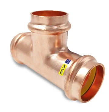 CU lisovací odbočka, 22mm na vodu i plyn