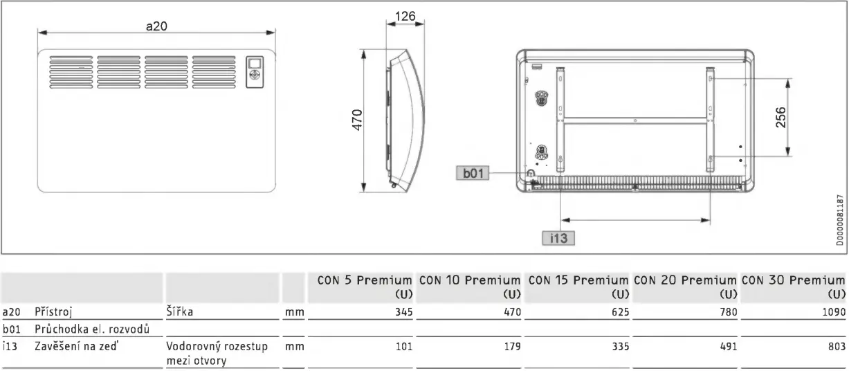 Konvektor Stiebel Eltron CON Premium detail konstrukce a designu
