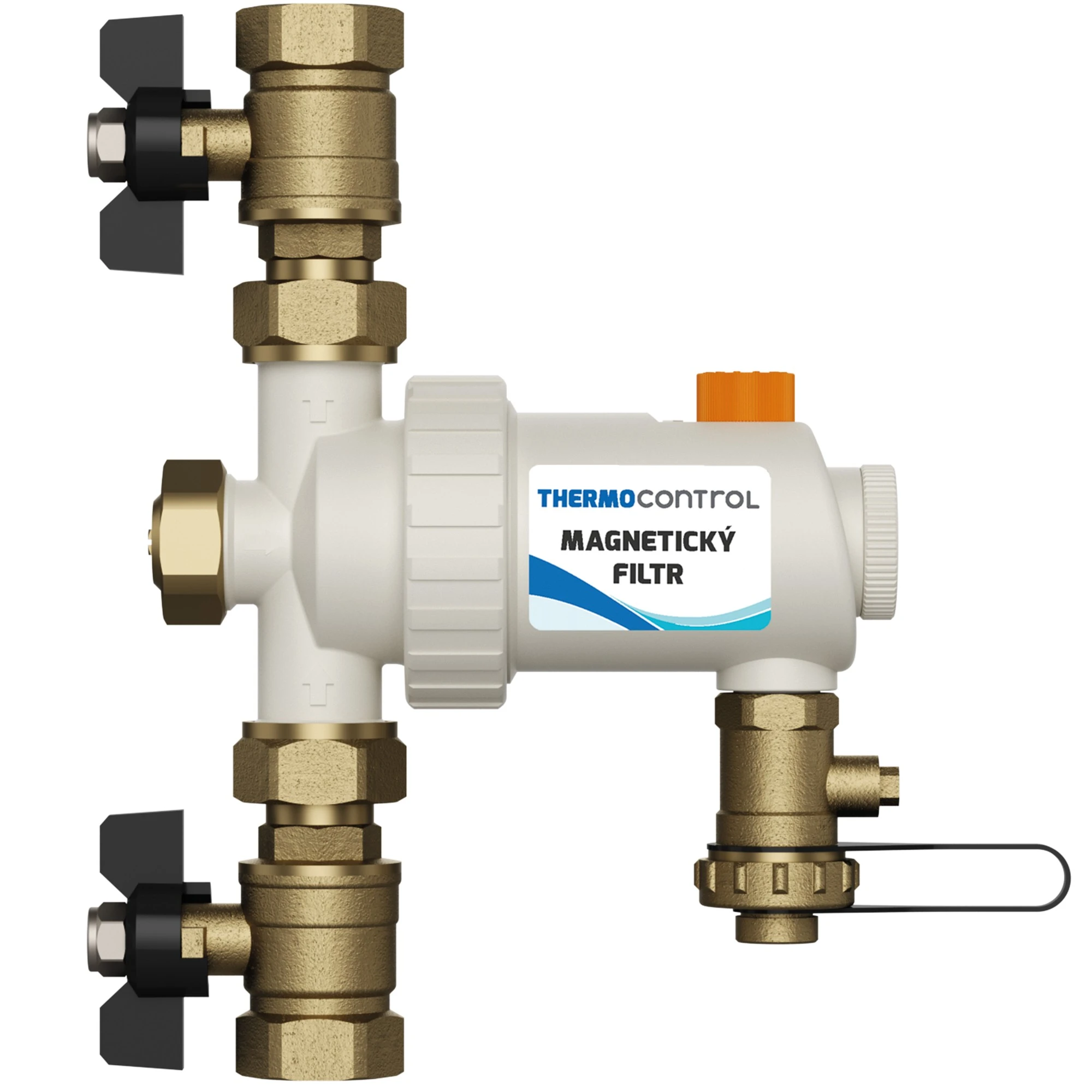 Thermocontrol TC MF03W, magnetický filtr, 3/4", bílý, přímý i rohový, univerzální