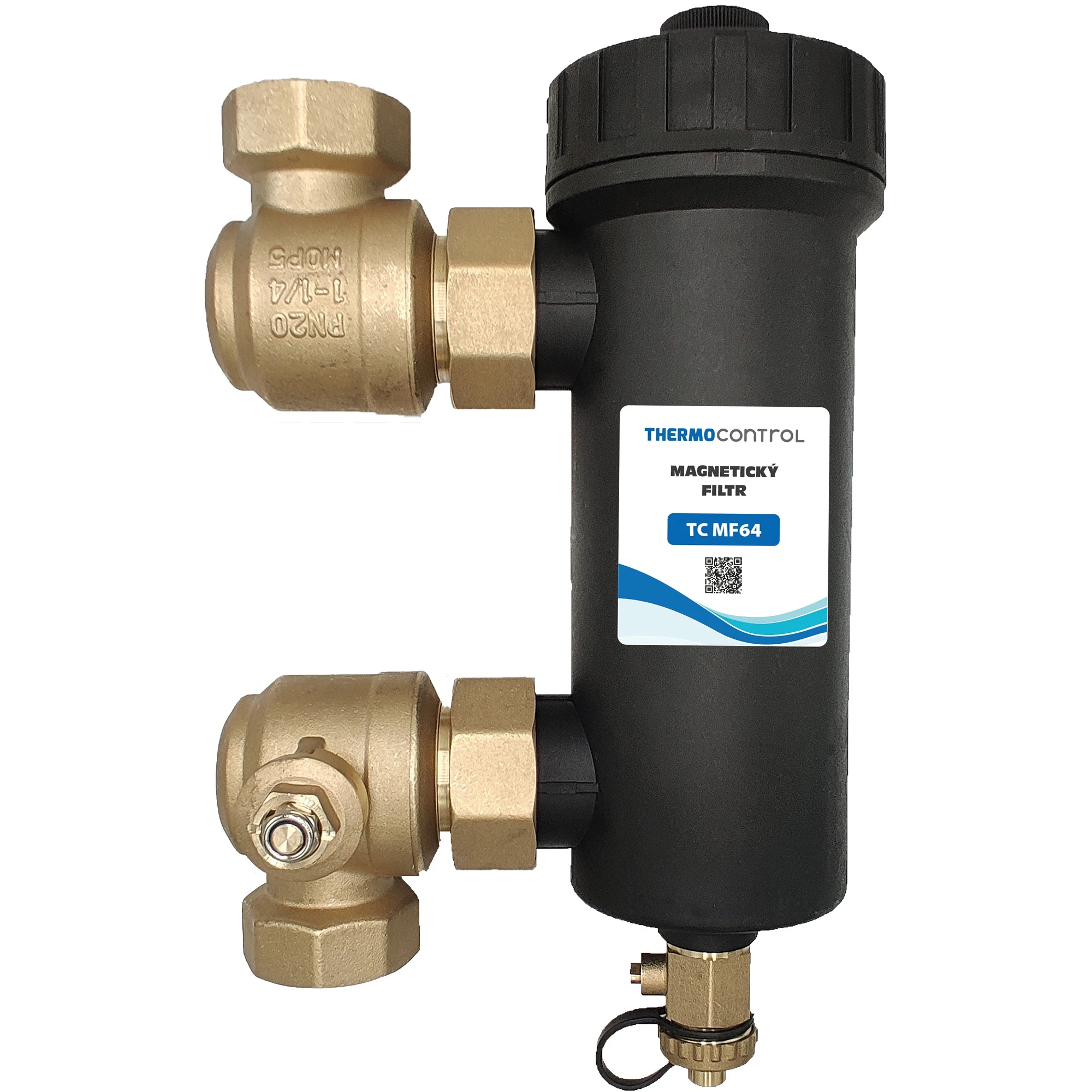 Thermocontrol TC MF64, magnetický filtr, 6/4", vč. kulových kohoutů, pro kotle