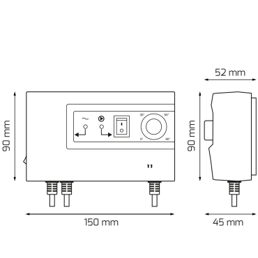Thermocontrol TC 11C - rozmery