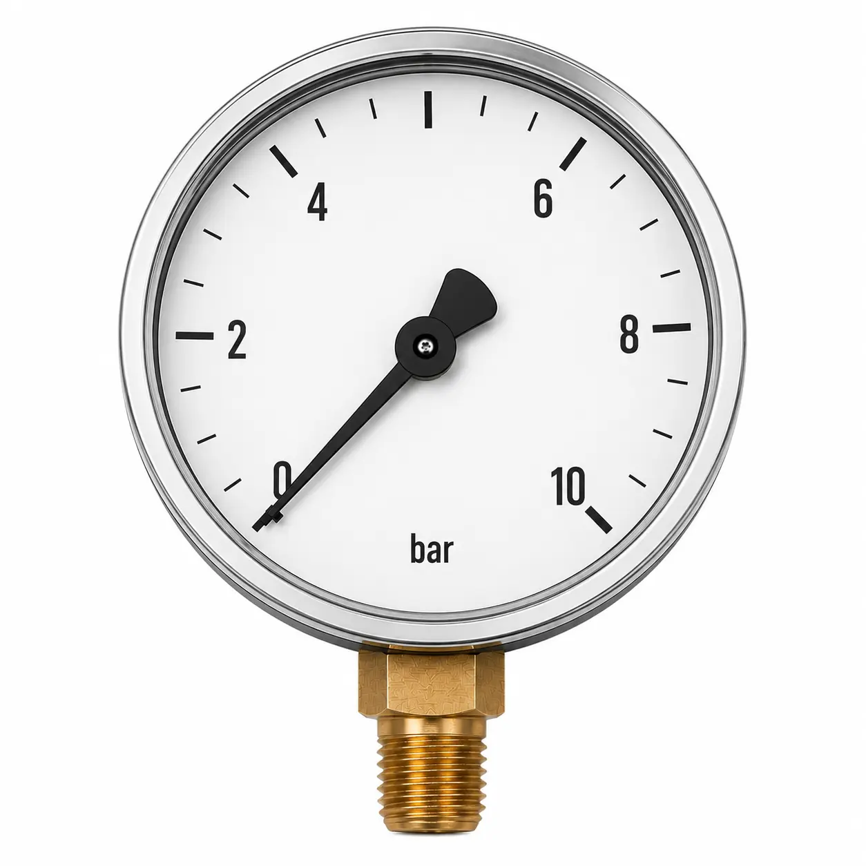 Manometr 0-10 bar, G1/4", spodní, 63 mm , tlakoměr